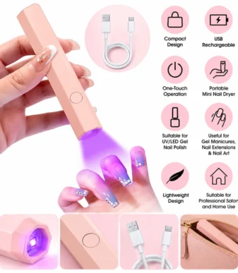 Nadeco USB Rechargeable UV LED Nail Lamp -2 Nadeco USB Rechargeable UV LED Nail Lamp -2