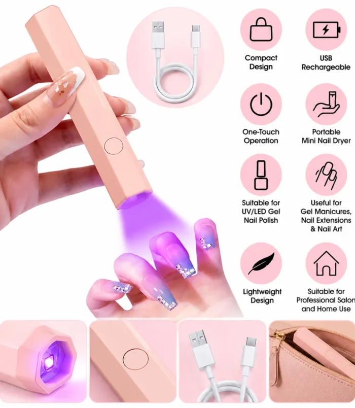 Nadeco USB Rechargeable UV LED Nail Lamp -2 Nadeco USB Rechargeable UV LED Nail Lamp -2