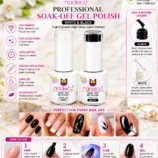 Nadeco Soak-Off Gel Polish – White & Black Combo -3