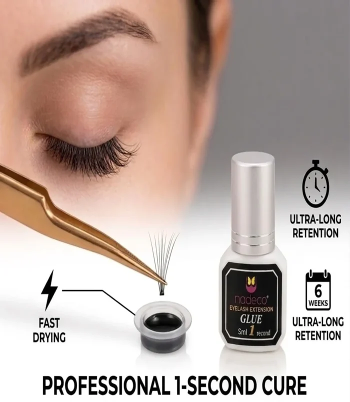 NADECO Professional Eyelash Extension Glue – 8ml, 1 Second Drying -4 NADECO Professional Eyelash Extension Glue – 8ml, 1 Second Drying -4